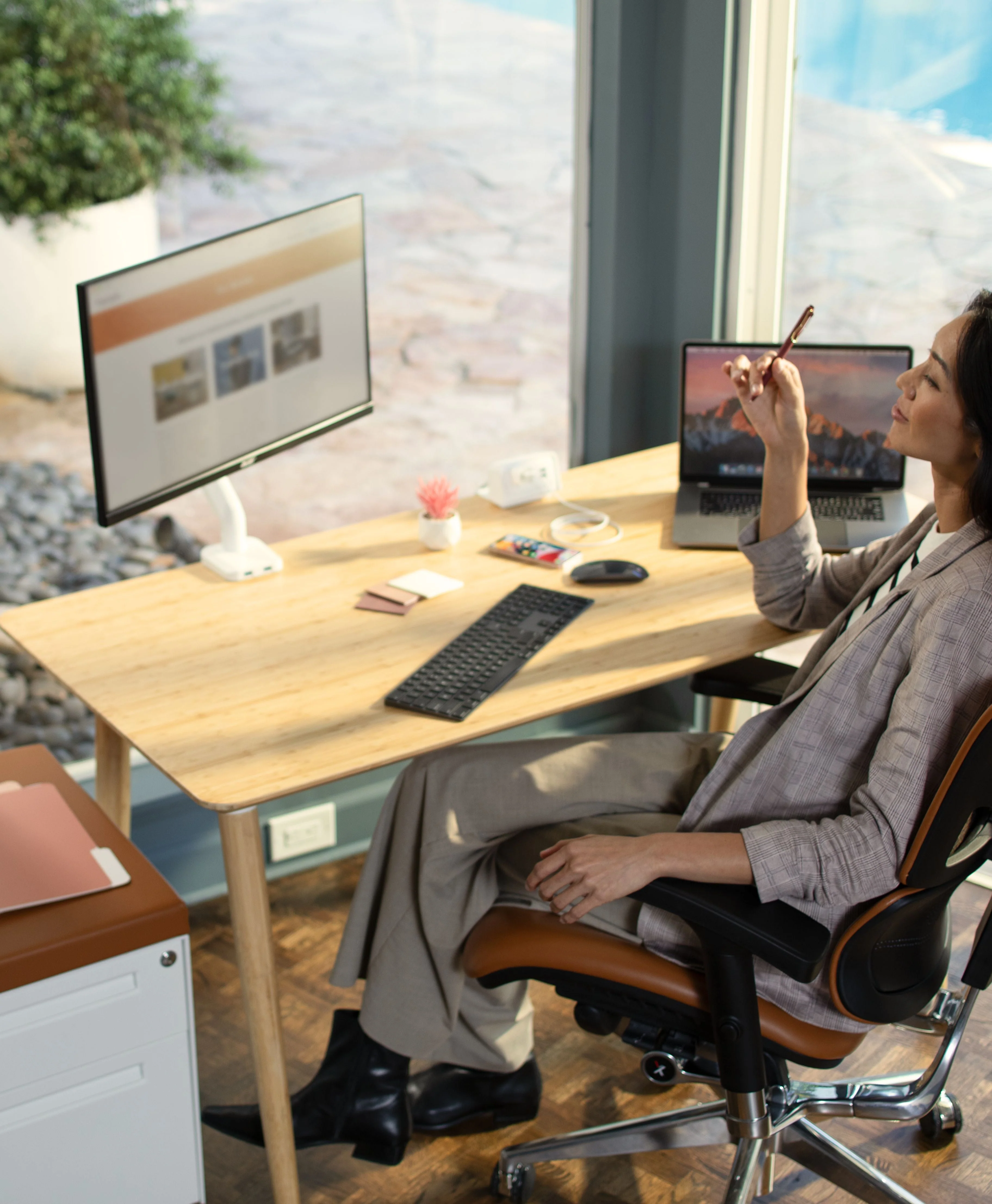 X-Desk Studio with Angled Legs - Image 16